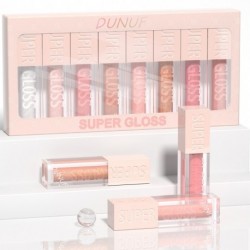 DUNUF 8 Pcs/Set Lip Oil,Moisturizing, Plumping, Revitalizing for Dry Lips,Hydrating, Nourishing Crystal Clear, Stocking Stuffers,