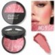 DUNUF Baked Blush-n-Brighten Marbleized Blush for Cheeks - Pink Buttercream - Natural Finish - Buildable Color