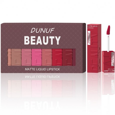DUNUF 8 Pcs/Set Long-Lasting Matte Lipstick Waterproof