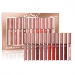 DUNUF 11 Pcs Matte Long-Lasting Lipstick +1Pcs Lip Oil Set