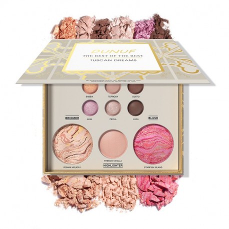 DUNUF The Best of the Best Baked Palette - Full Size - Includes Bronzer, Blush, Highlighter and 6 Eyeshadows - Travel-Friendly
